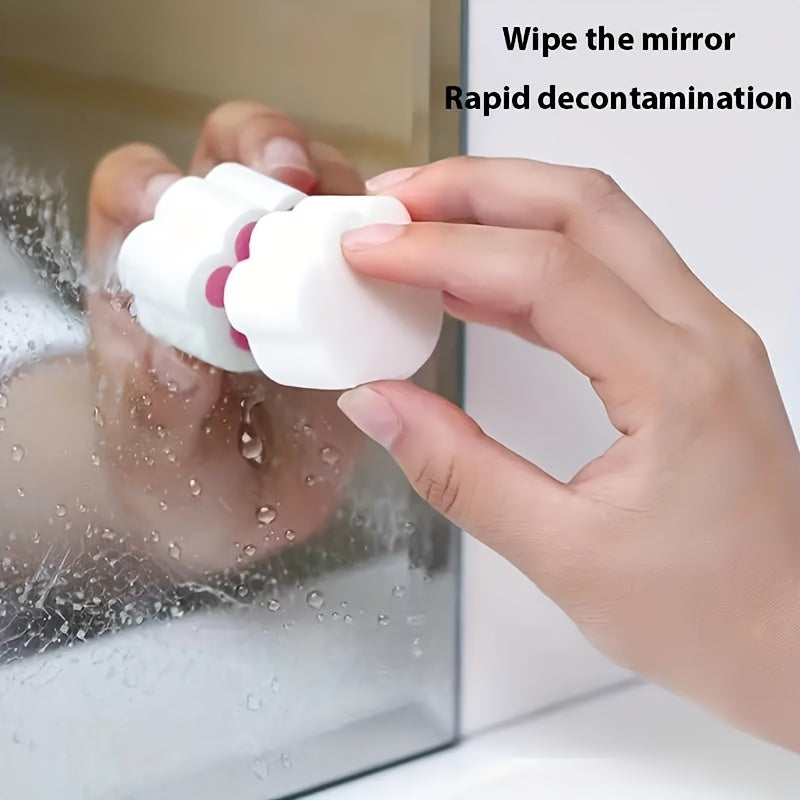 ClaritySponge Glasreiniger | Magischer Reinigungsschwamm für streifenfreie Spiegel, Armaturen, Glas & Kalkentfernung