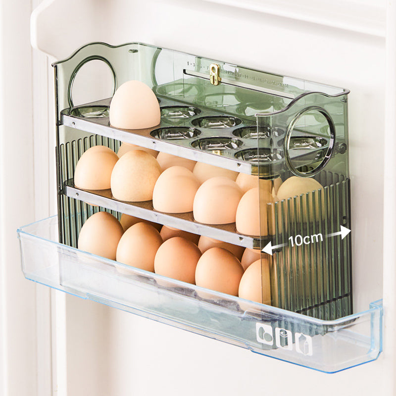 EggiRoll | Automatischer Eierbehälter mit Flip-Funktion für 30 Eier