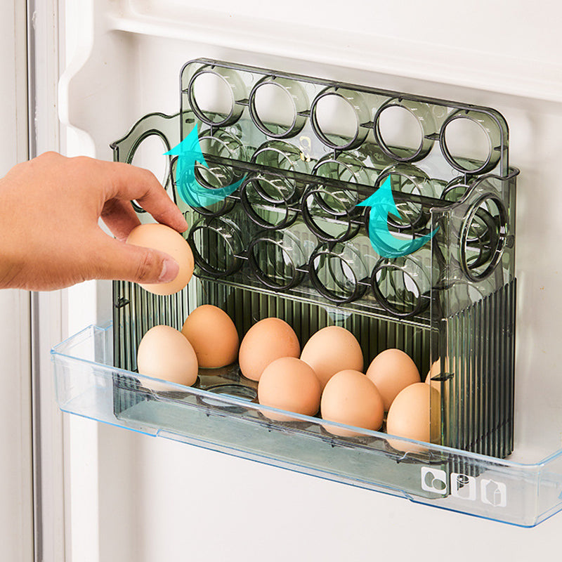 EggiRoll | Automatischer Eierbehälter mit Flip-Funktion für 30 Eier