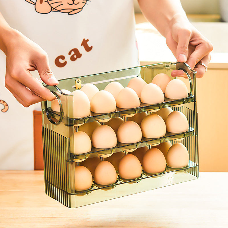 EggiRoll | Automatischer Eierbehälter mit Flip-Funktion für 30 Eier