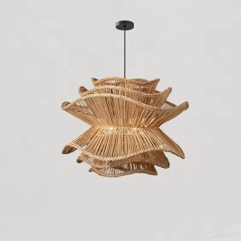 Ignara | Kreative Rattan-Hängeleuchte im skandinavischen Designstil