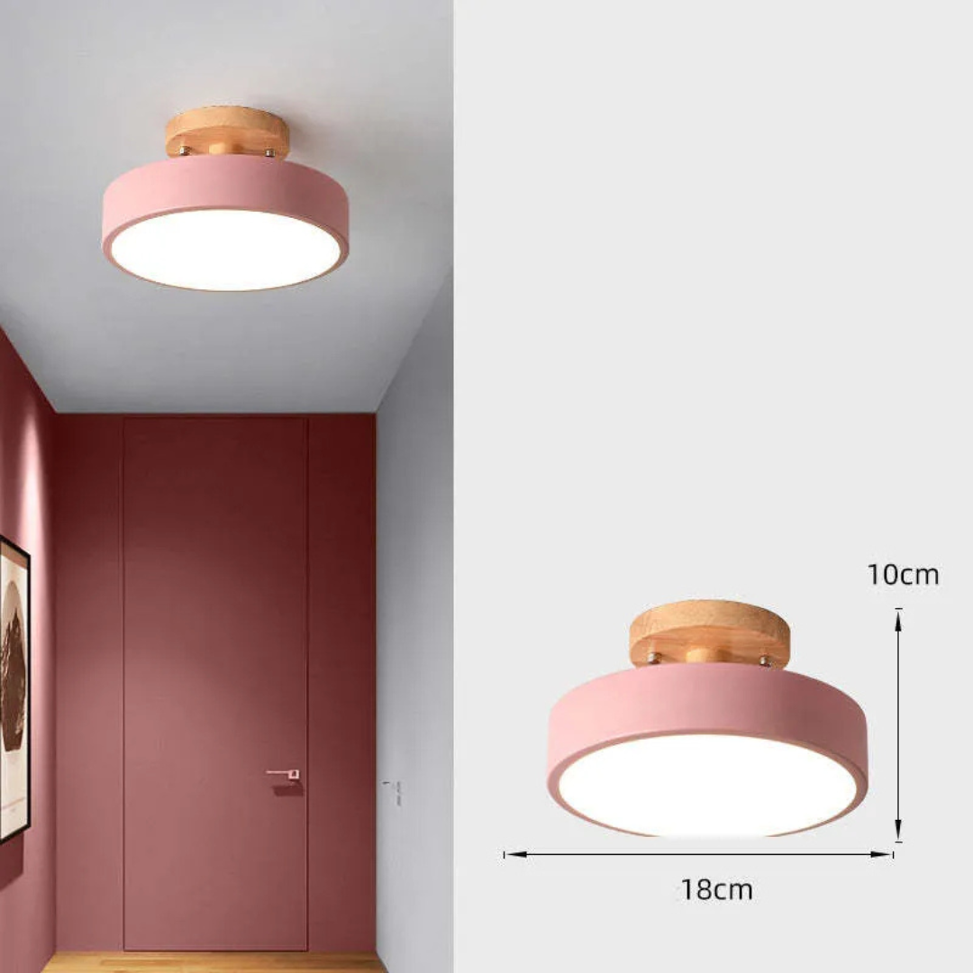 Illumine Halo | Deckenleuchte aus Holz mit integrierter LED im minimalistischen Stil