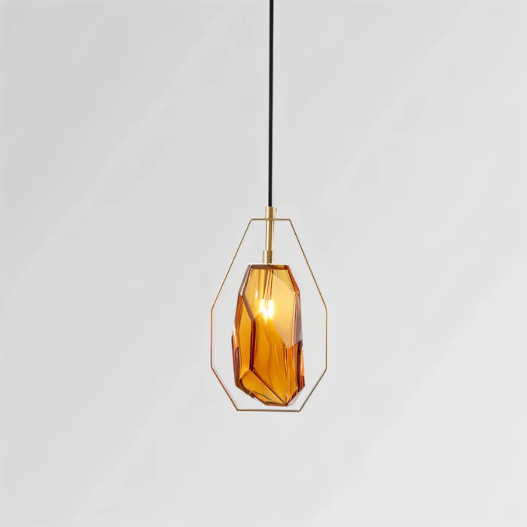 Flavia | Minimalistische Hängeleuchte aus Glas im modernen Stil
