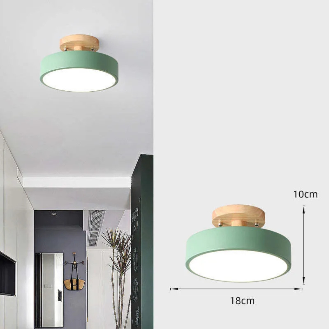 Illumine Halo | Deckenleuchte aus Holz mit integrierter LED im minimalistischen Stil