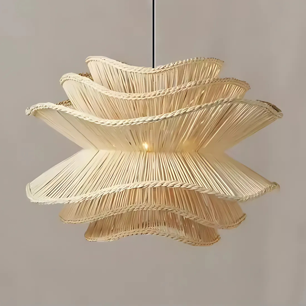 Ignara | Kreative Rattan-Hängeleuchte im skandinavischen Designstil