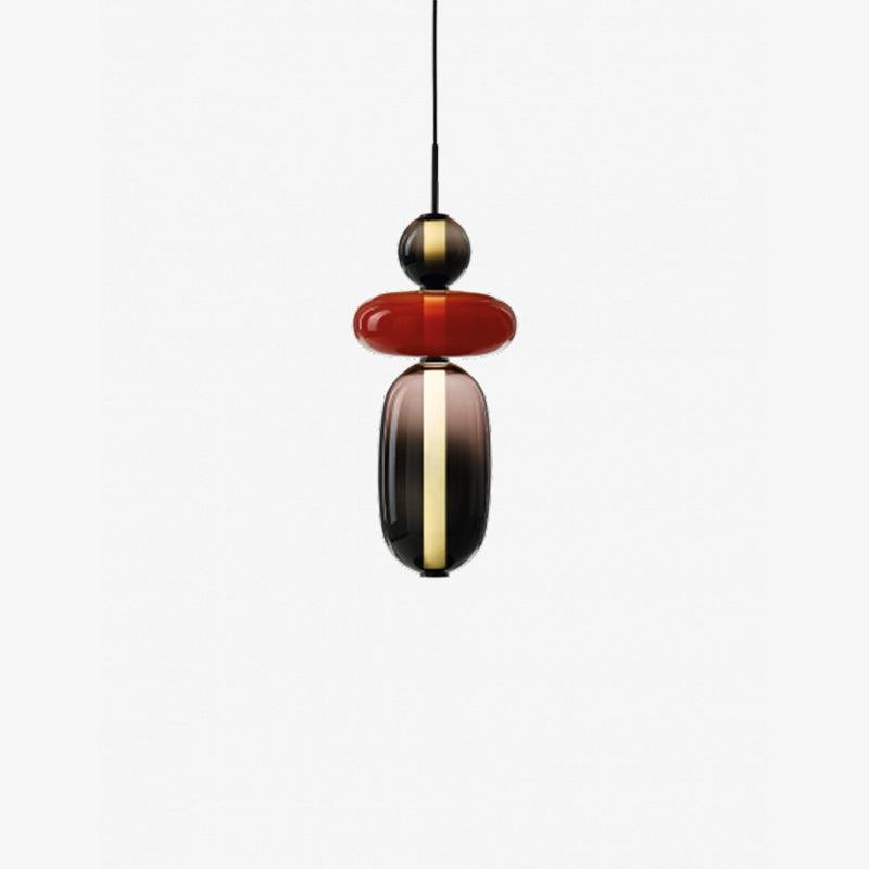 Elegante Designer-Hängelampe – Modernes Buntglas