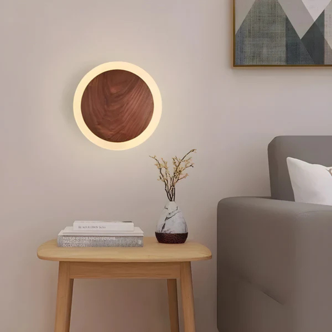 Nalo | LED-Wandleuchte aus Holz – skandinavisches Design, energiesparend