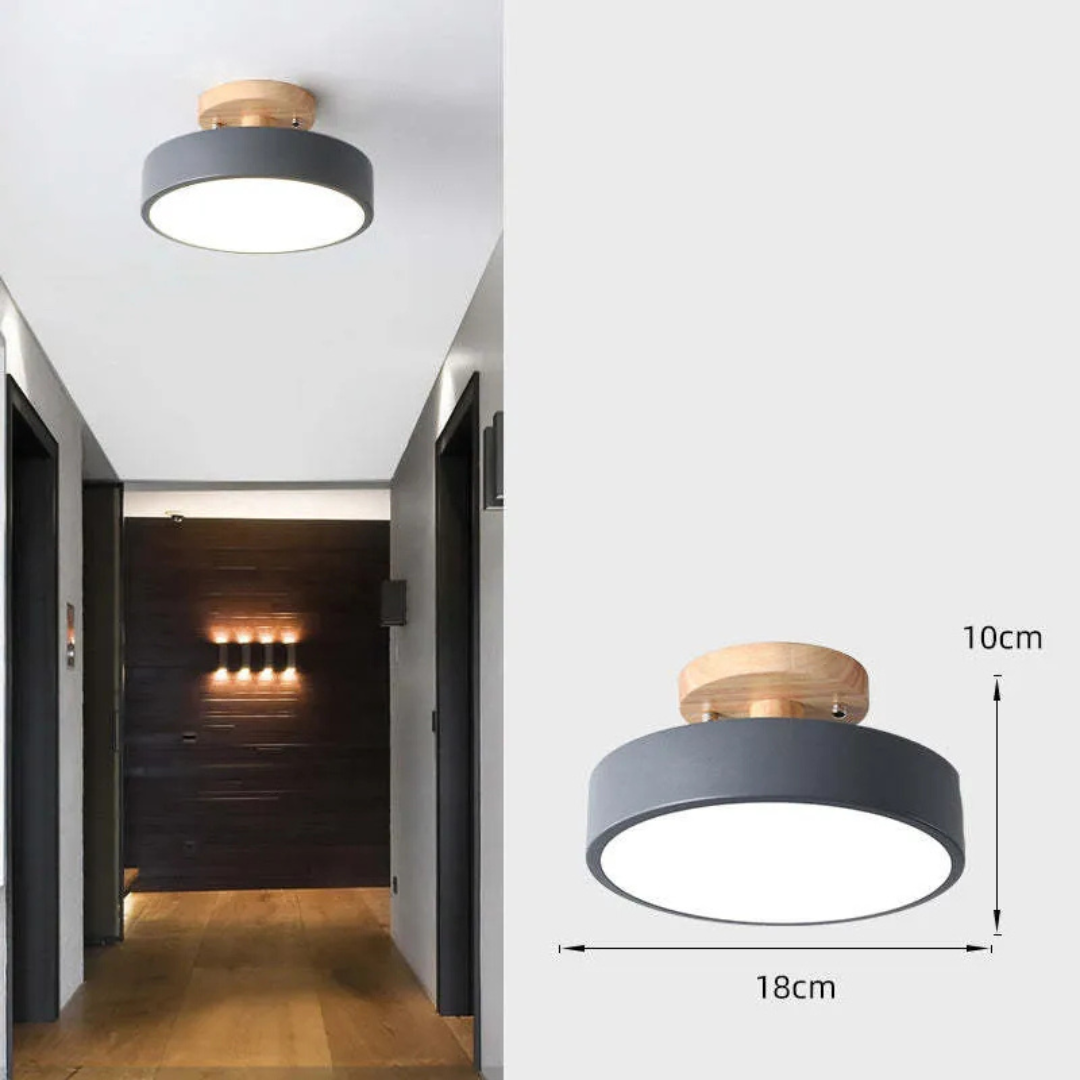 Illumine Halo | Deckenleuchte aus Holz mit integrierter LED im minimalistischen Stil