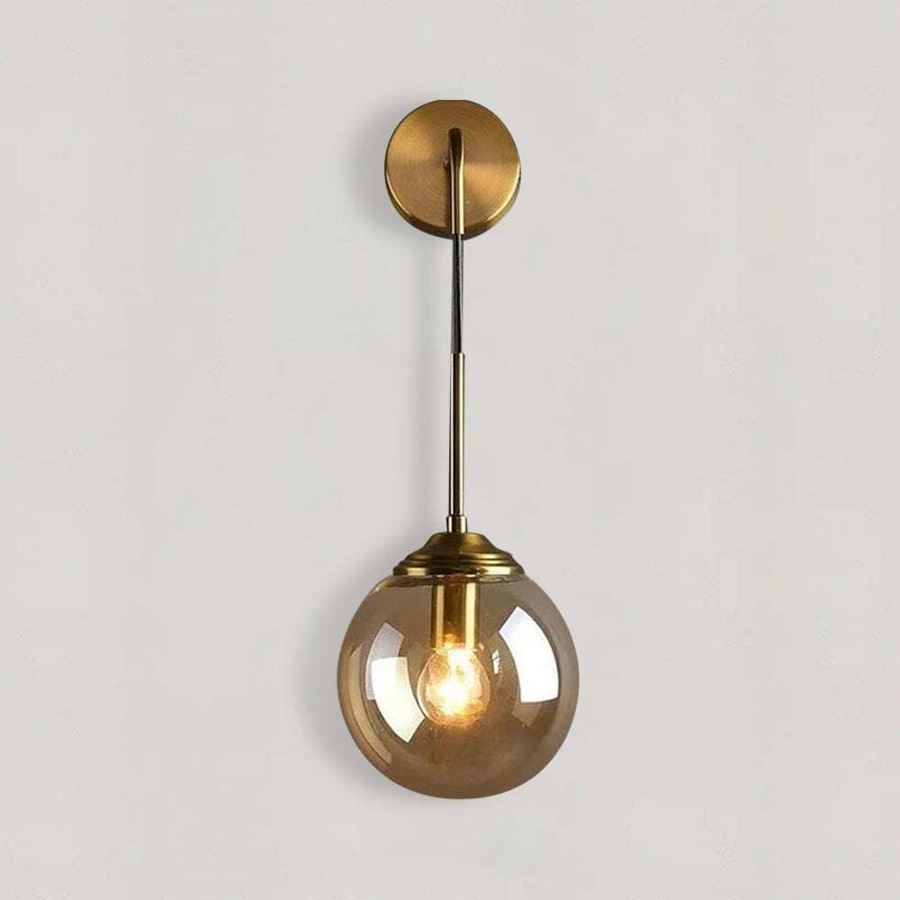 Glas-wandlamp bolvorm – elegante melkglaslamp met modern hangontwerp