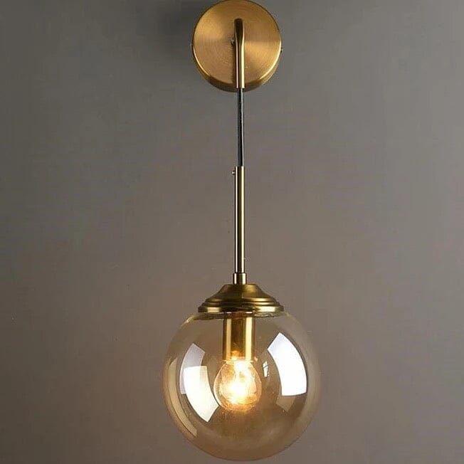 Glas-wandlamp bolvorm – elegante melkglaslamp met modern hangontwerp