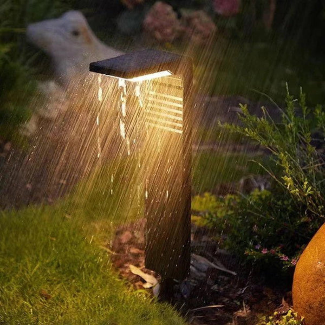 Orin Halo | Op zonne-energie werkende LED-buitenlamp met ringvormig design voor tuinen en paden