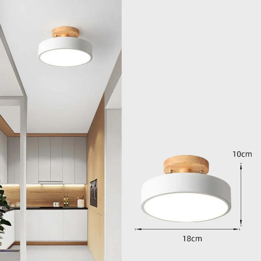 Illumine Halo | Deckenleuchte aus Holz mit integrierter LED im minimalistischen Stil