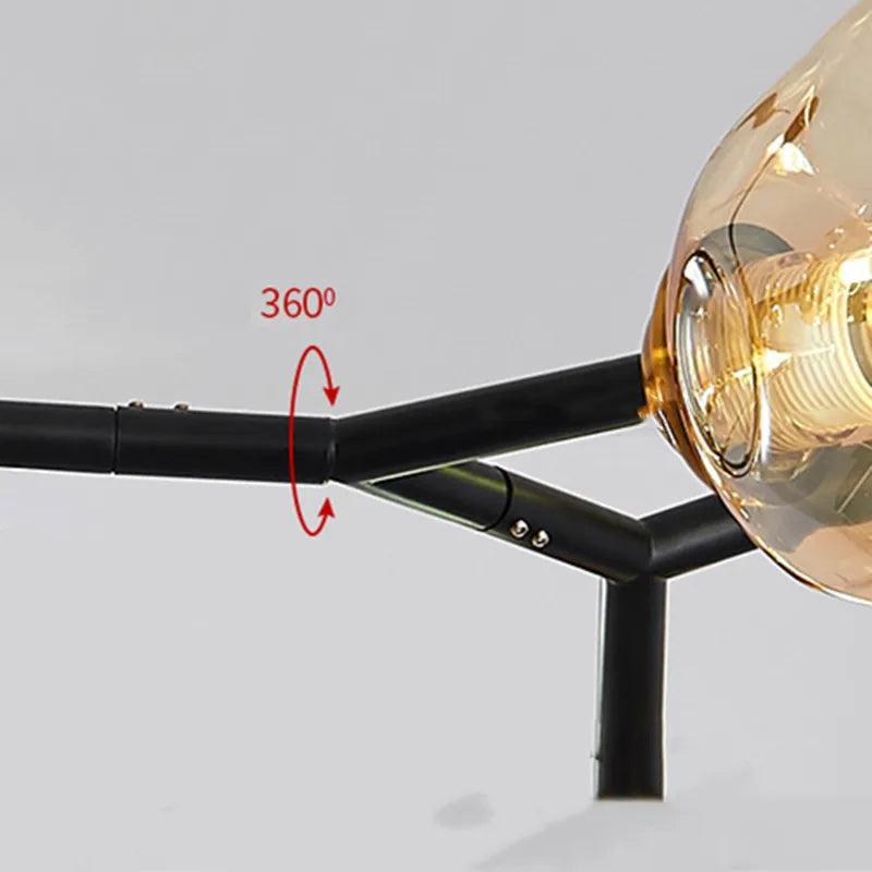 Veyora | Glas Kronleuchter mit mundgeblasenen Schirmen