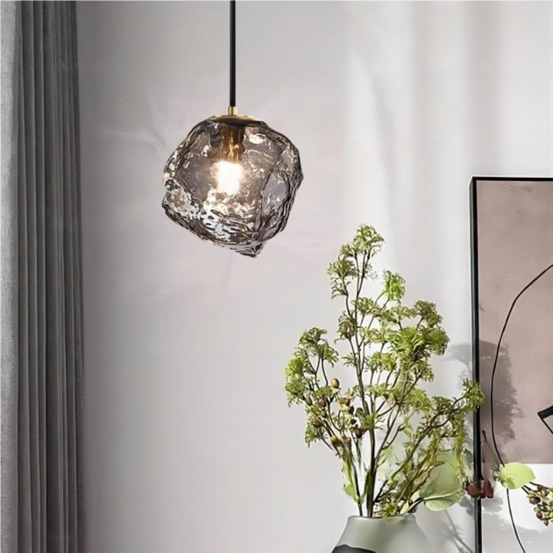 Lumenos Vita | Pendelleuchte aus Glas und Kupfer mit warmem LED-Licht