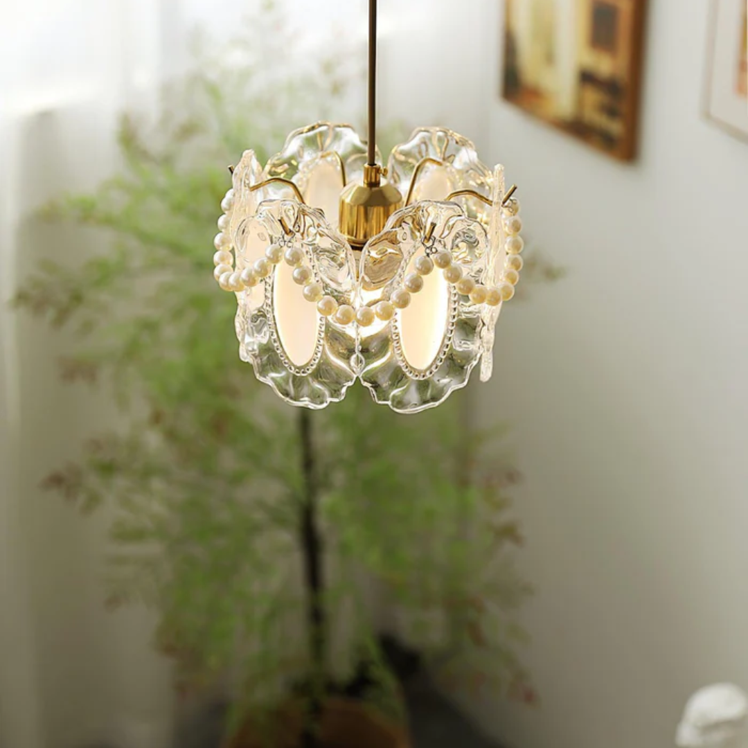 Aetha – Blumenförmige Glas-Pendelleuchte für Esszimmer & Wohnzimmer
