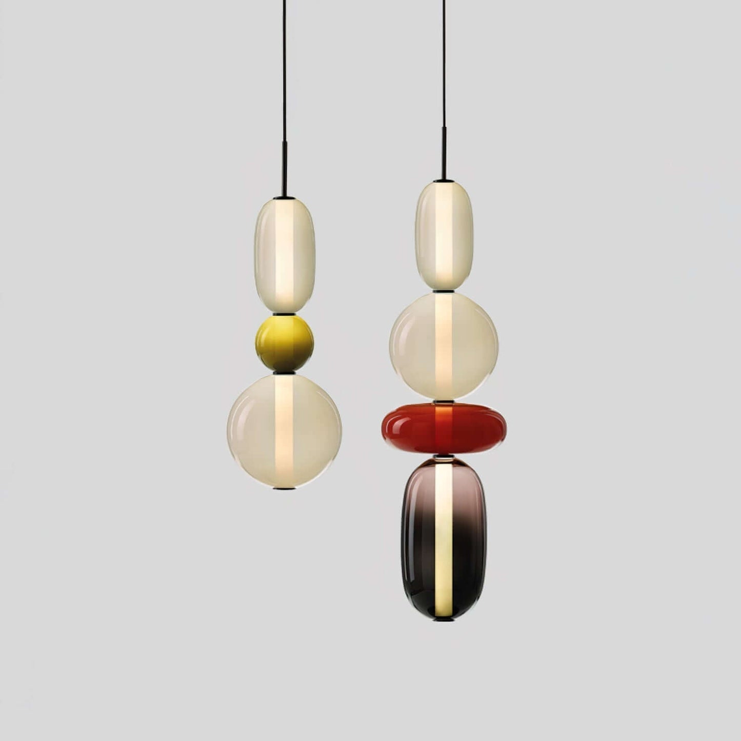Elegante Designer-Hängelampe – Modernes Buntglas