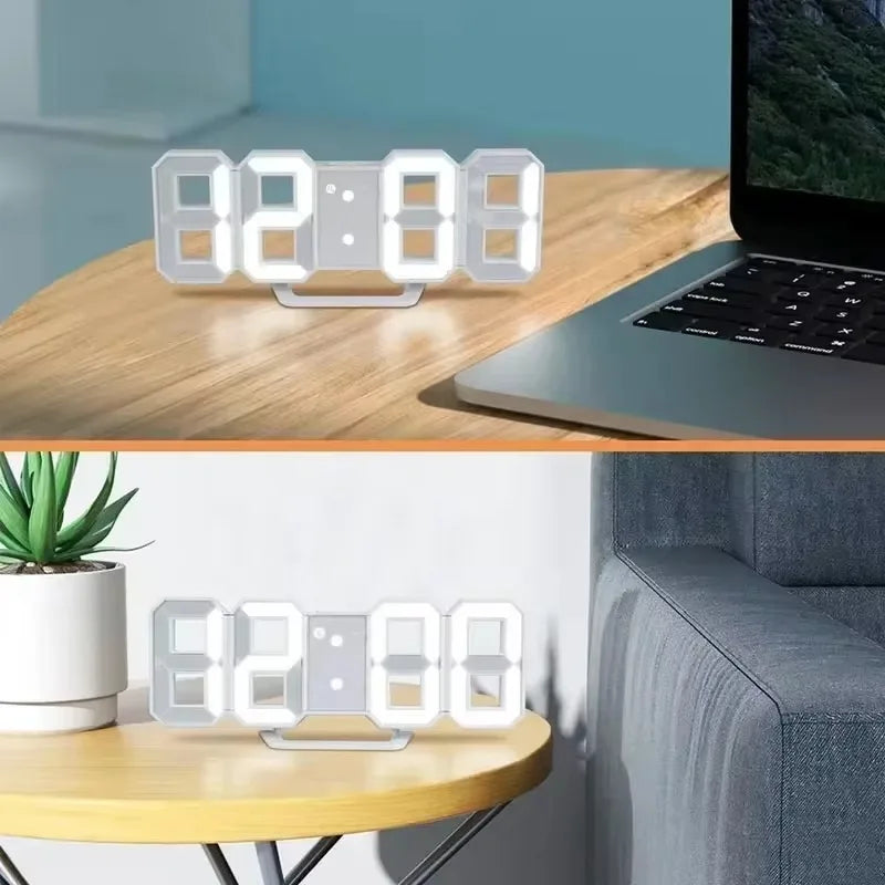 Digitix | Moderne 3D LED-klok voor aan de muur en op het bureau