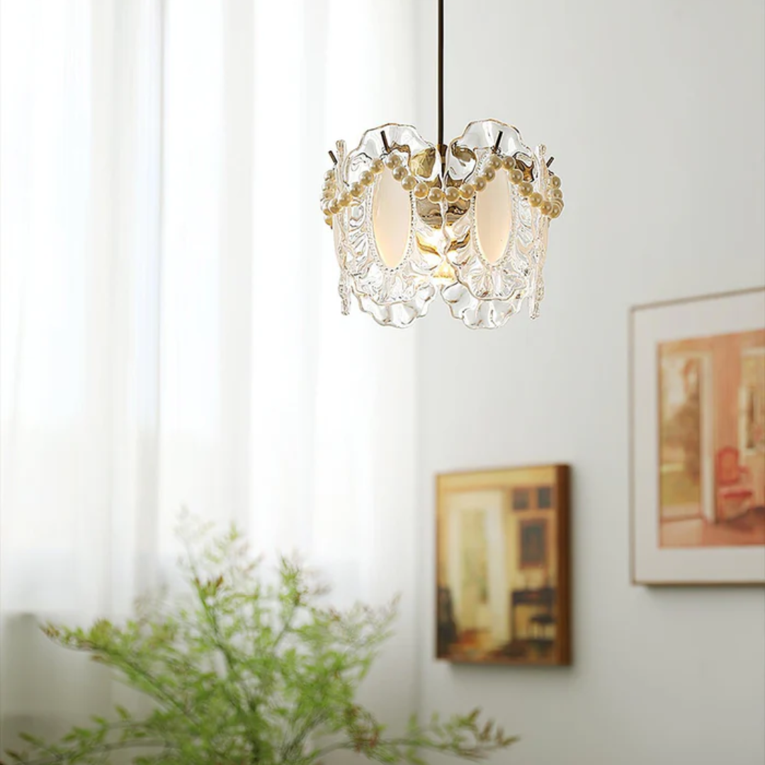 Aetha – Blumenförmige Glas-Pendelleuchte für Esszimmer & Wohnzimmer