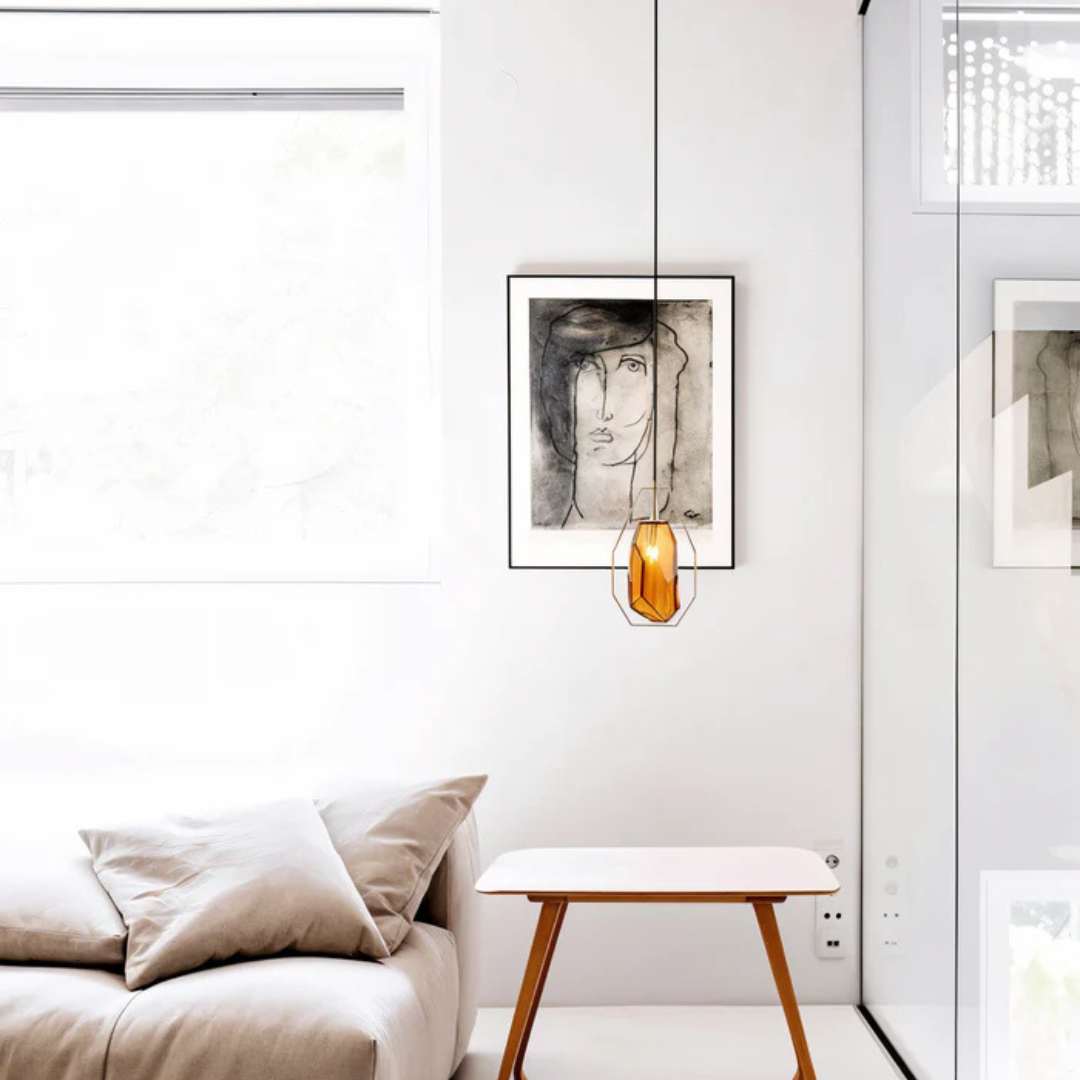 Flavia | Minimalistische Hängeleuchte aus Glas im modernen Stil