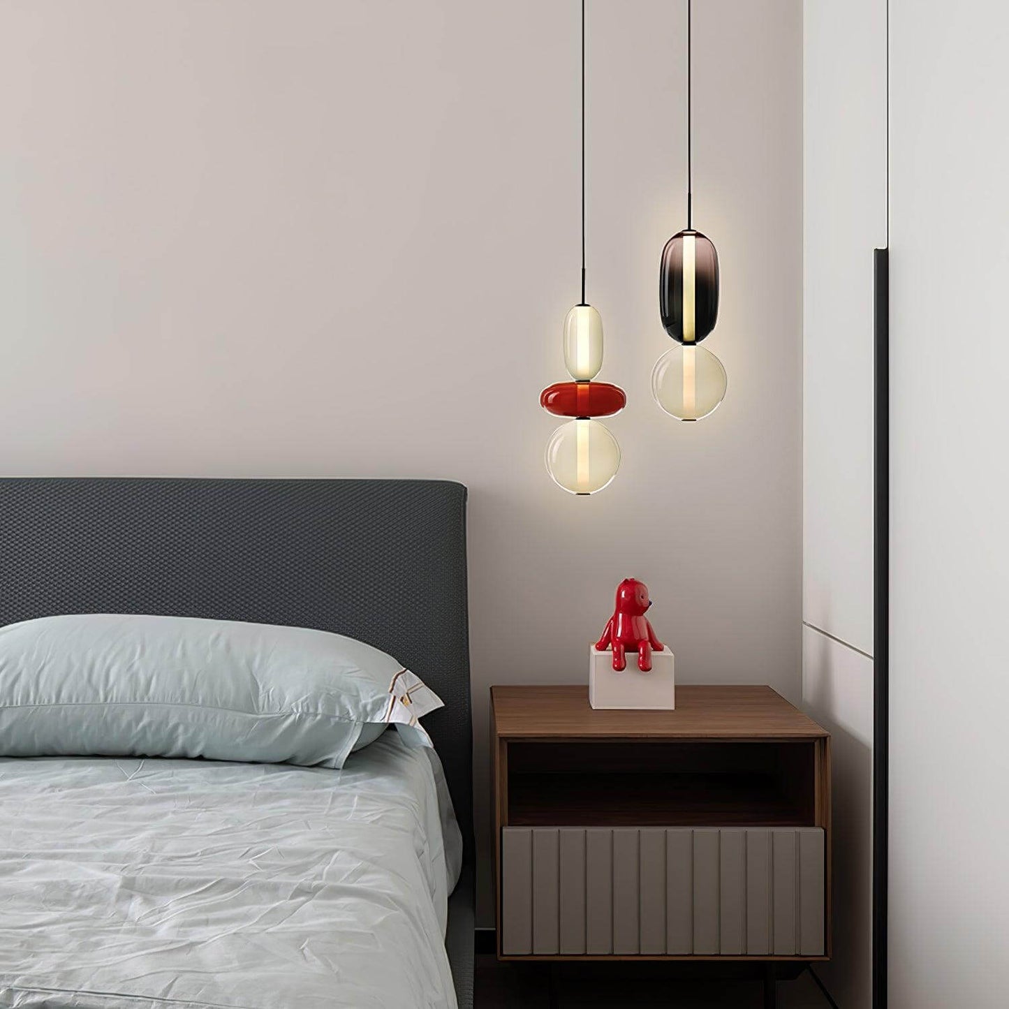 Elegante Designer-Hängelampe – Modernes Buntglas