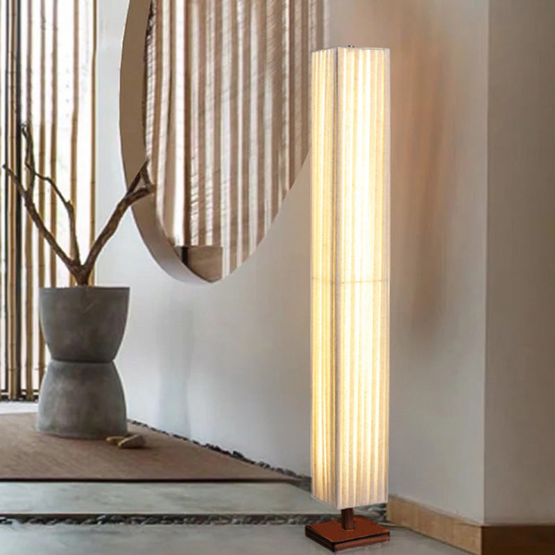 ZenLight | Japanische Walnuss Stehleuchte | Natürliches Holzdesign & Warmes LED-Ambiente für Wohnräume