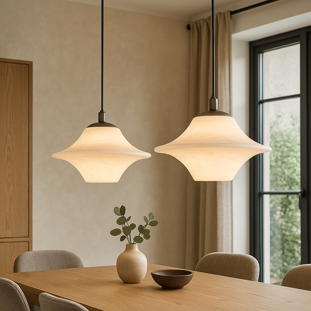 Zenithra | Minimalistische Hängeleuchte aus Naturmarmor