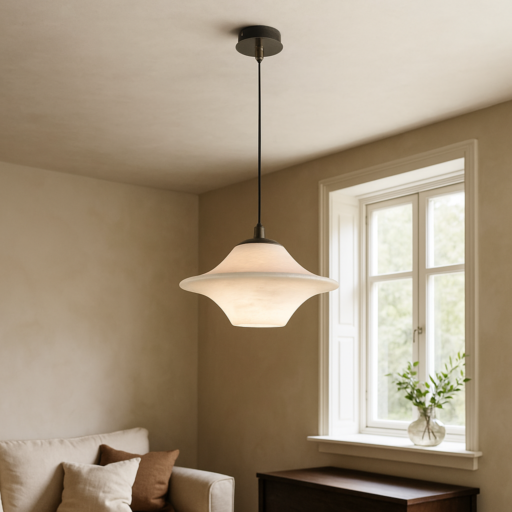 Zenithra | Minimalistische Hängeleuchte aus Naturmarmor