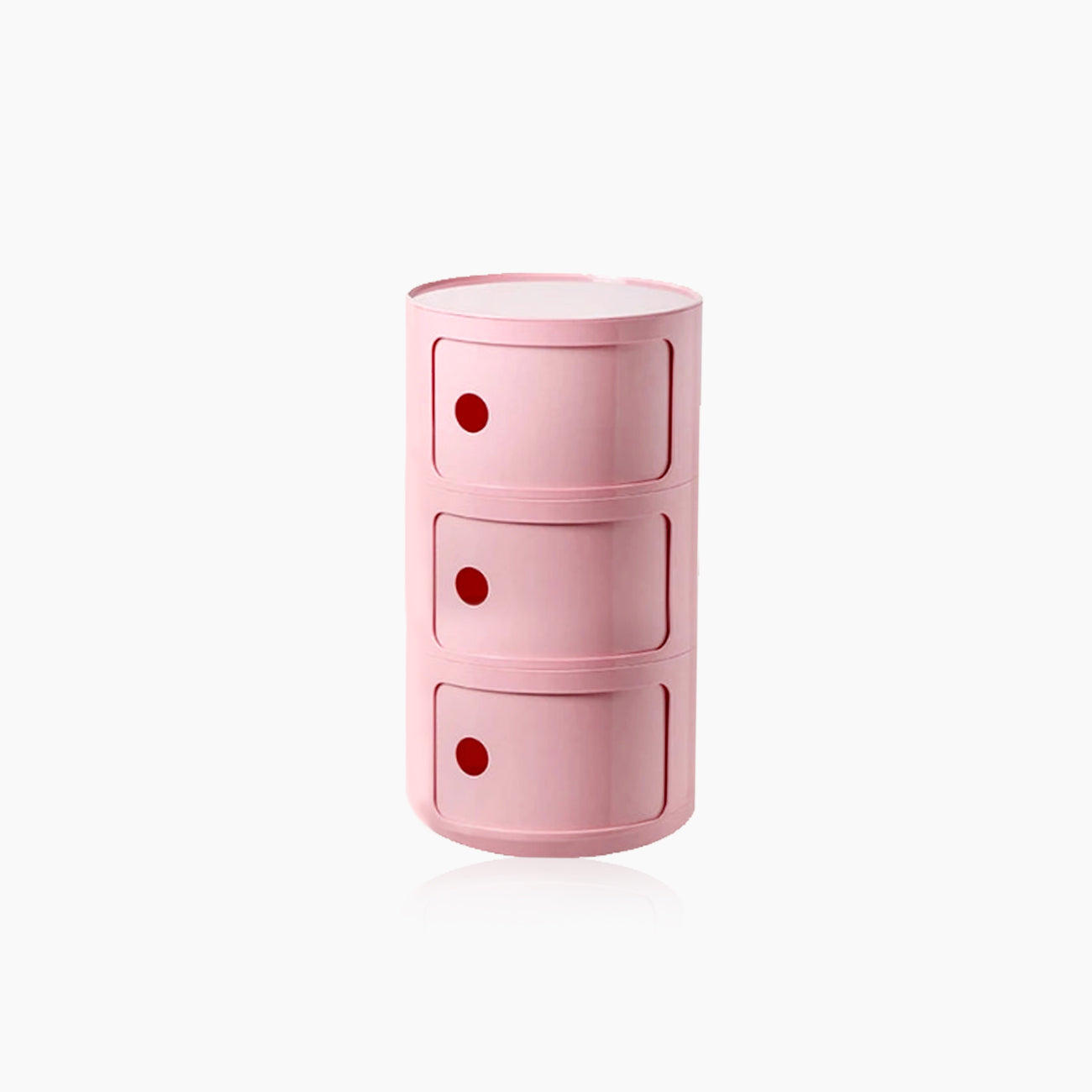 Nera Krog | Fassförmiger Design-Beistelltisch mit Holzablage