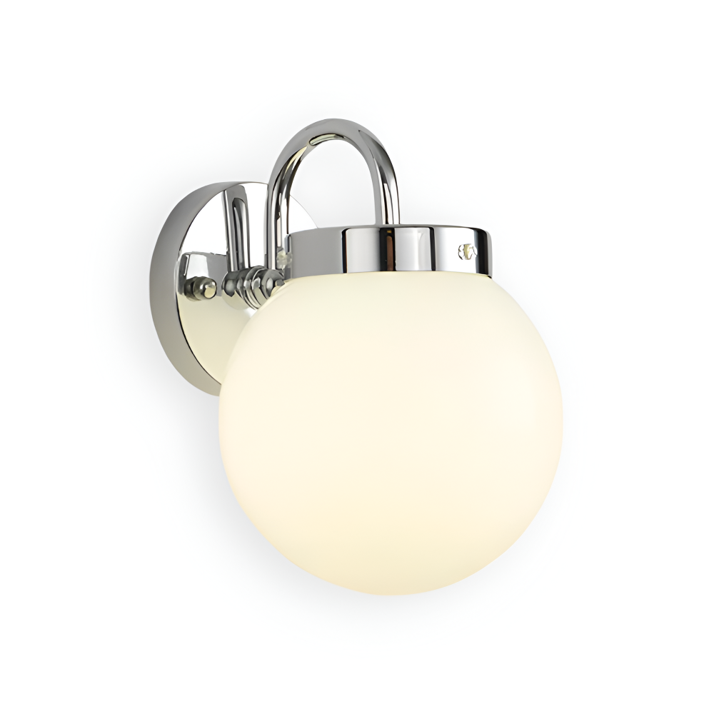 Lunaris – Zeitgenössische Kugelförmige Glas-Wandleuchte mit Gestreiftem Design und LED-Technologie