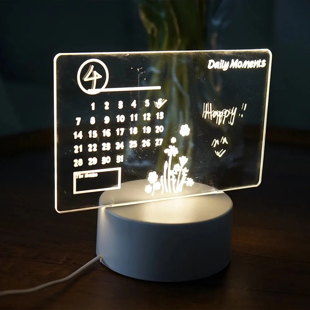 NoteGlow | LED tafellamp met notitiebord | dimbaar licht & schrijfplaat voor kantoor, kinderkamer & thuiskantoor