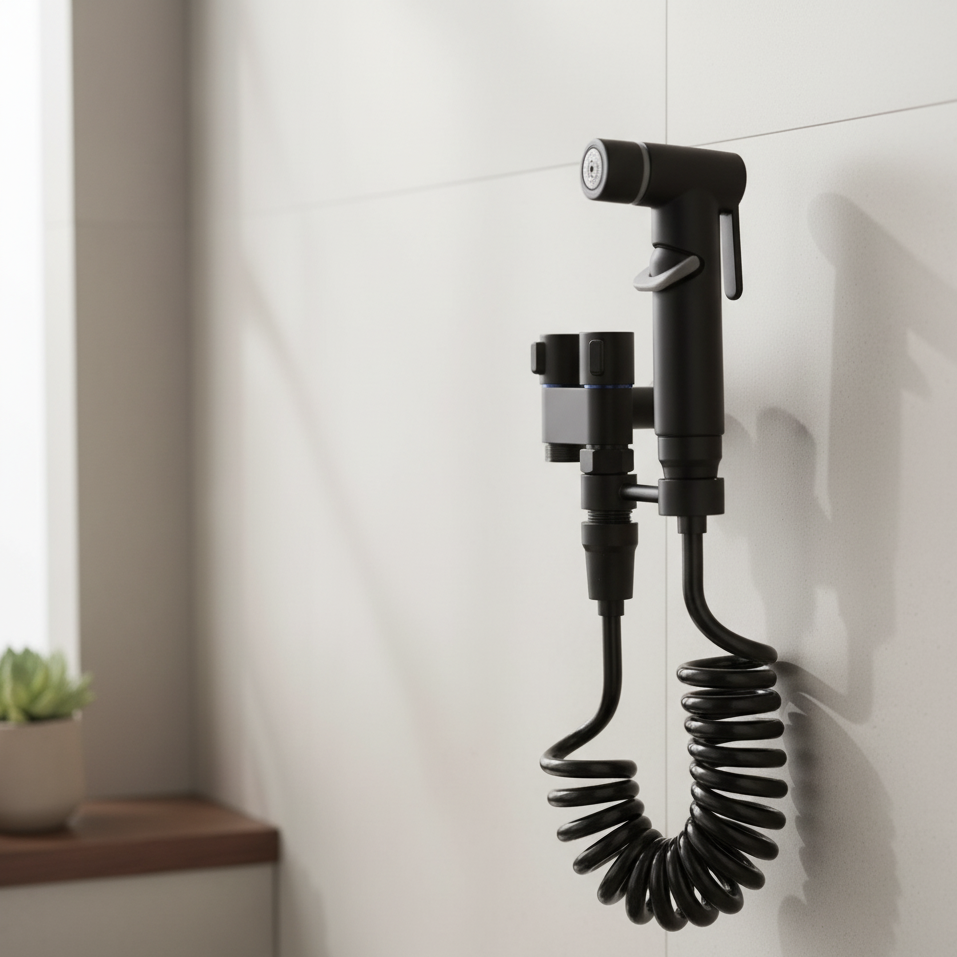 AuriJet Edelstahl Bidet-Sprayer – WC-Dusche mit Druckregulierung & ergonomischem Griff