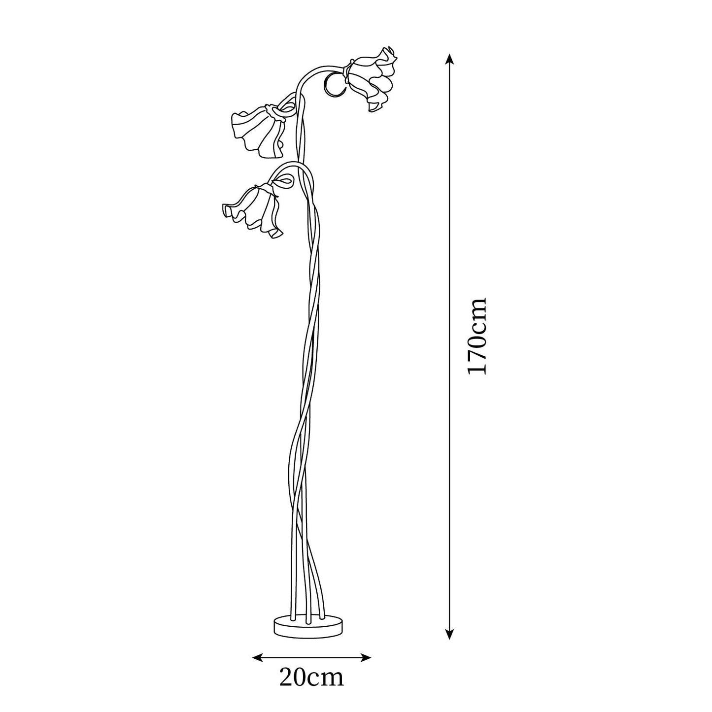Calla Stehleuchte | LED Stehlampe in Blumenform mit dekorativem Design