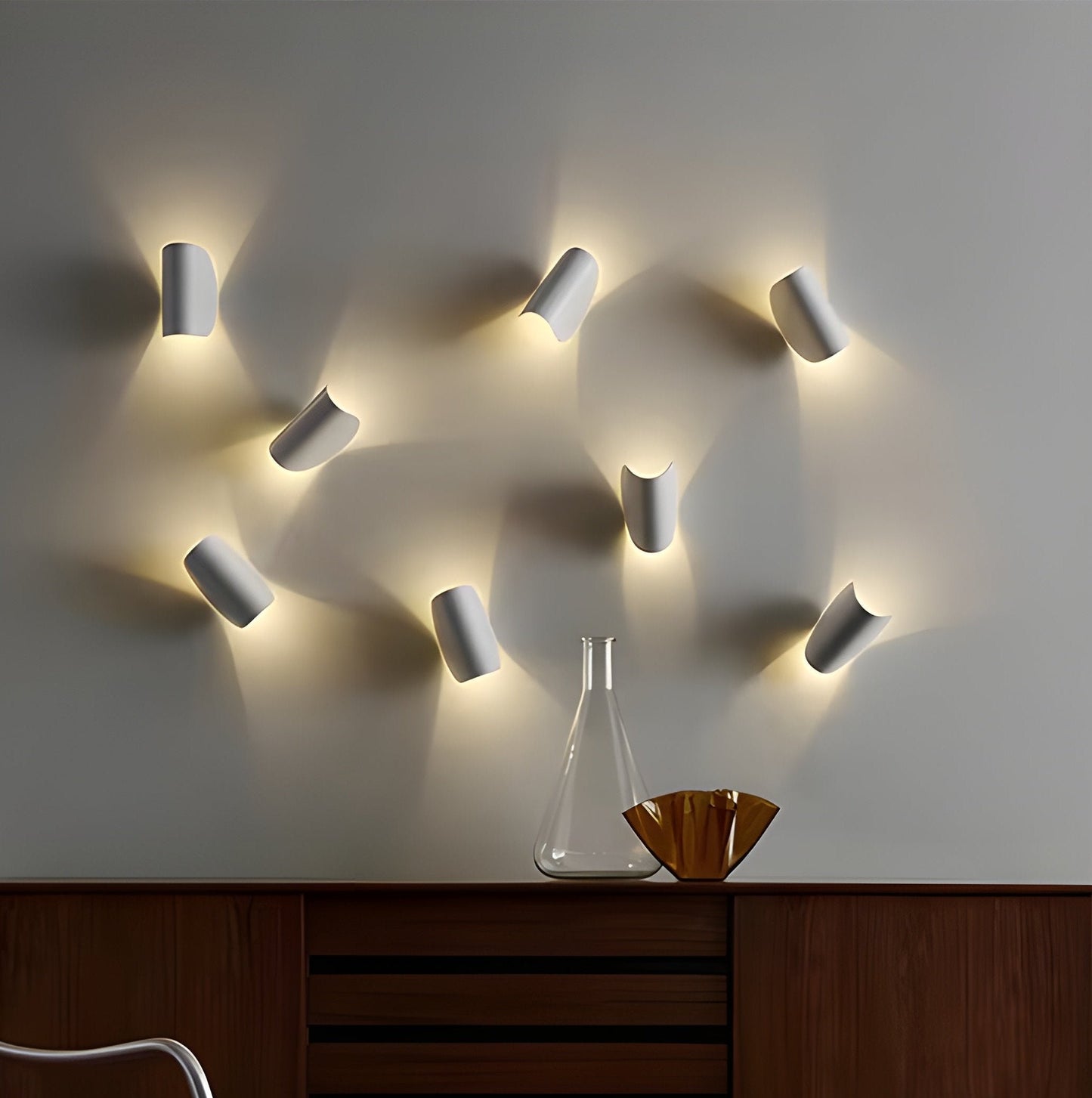 Arcella | Dimbare LED-wandlamp in gebogen design voor warm sfeerlicht