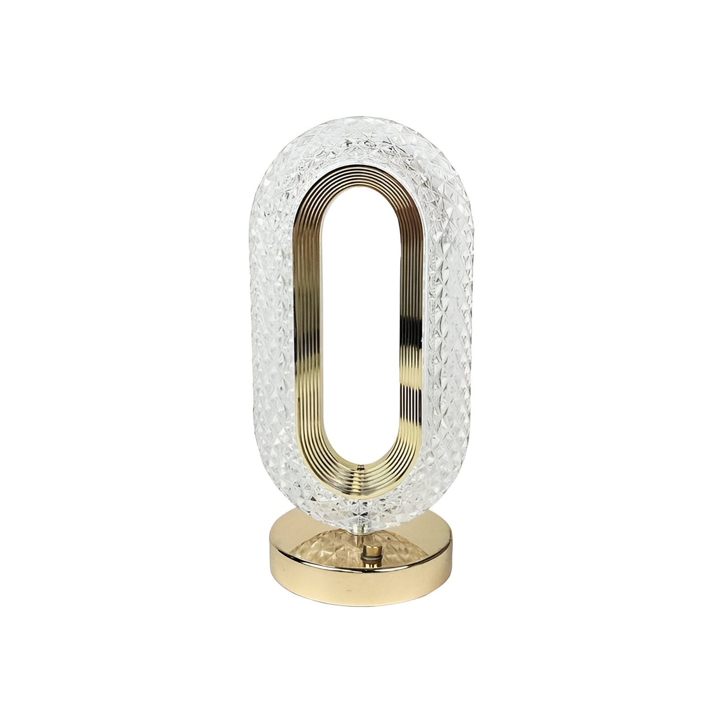 Crystal Tischleuchte | LED Oval Design | Wiederaufladbar & Touch-Dimmbar | Luxus Kristalllampe