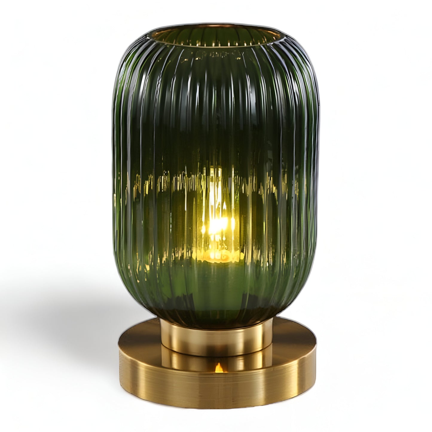 Oriantha | Nordische Tischleuchte mit geriffeltem Glas