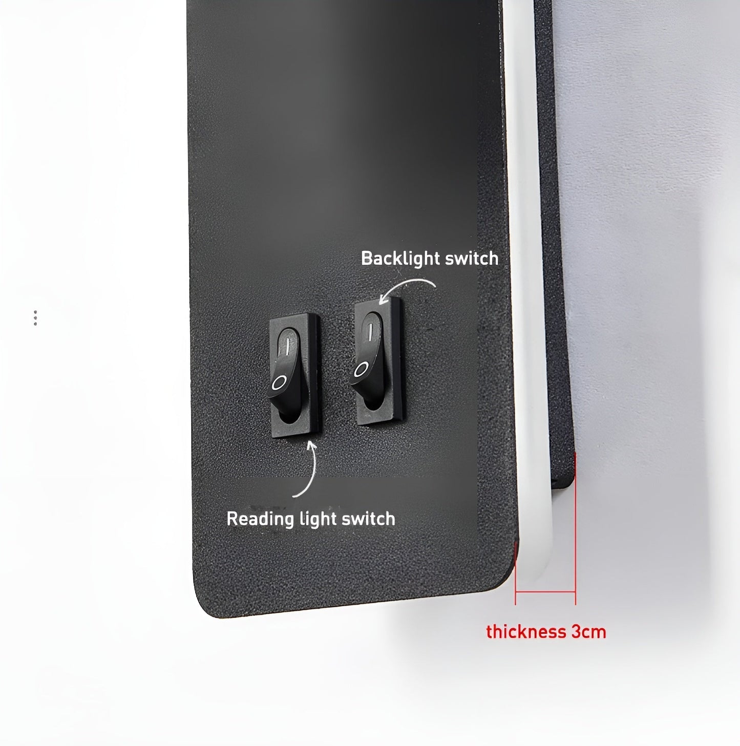 Minimalistyczna cylindryczna lampa ścienna | Podwójny włącznik | LED światło z żelaza