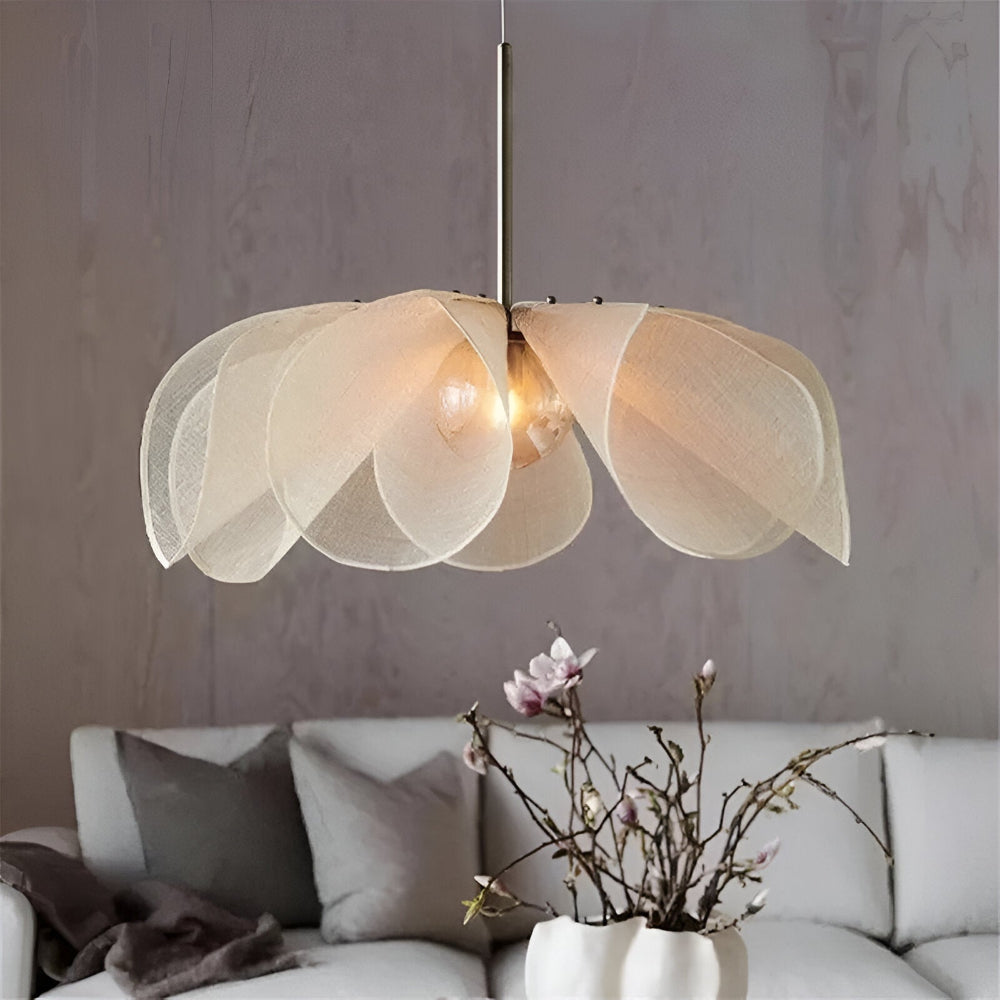 Floruma Lune | Pendelleuchte im floralen Boho-Design aus Glas