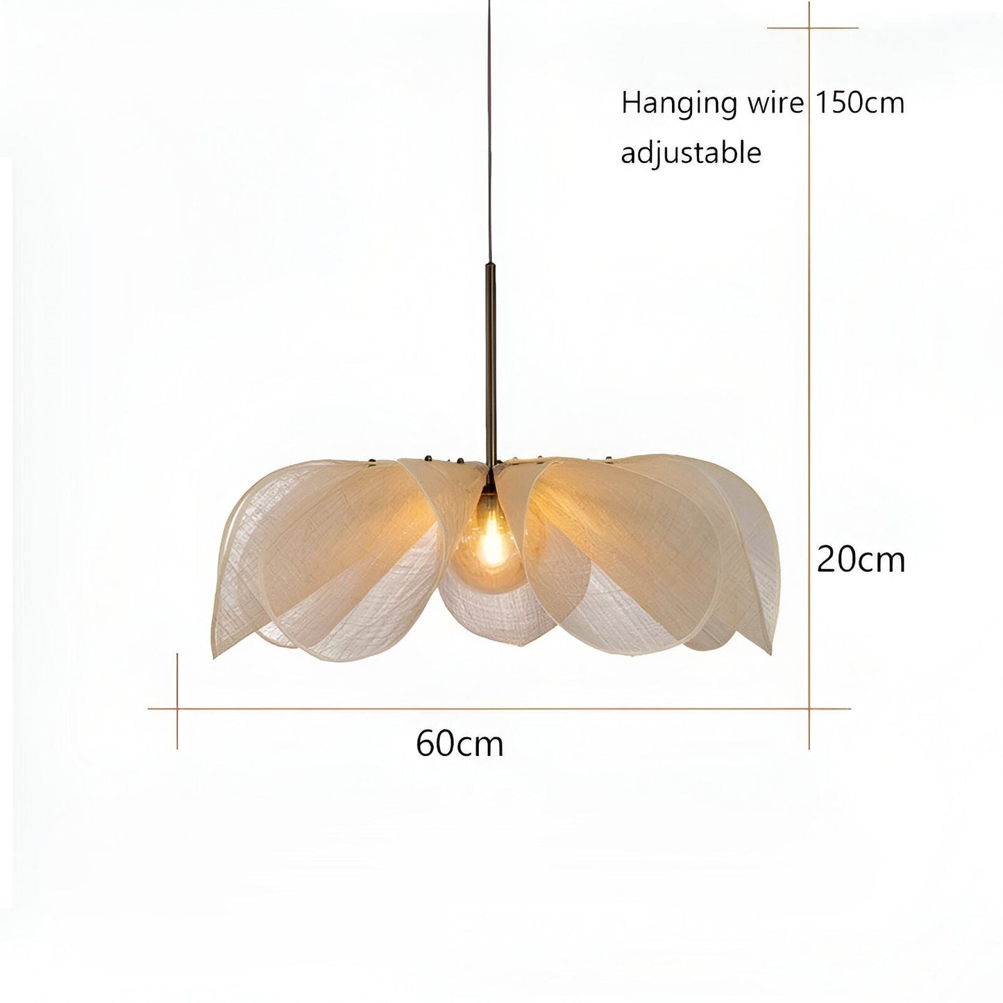 Floruma Lune | Pendelleuchte im floralen Boho-Design aus Glas