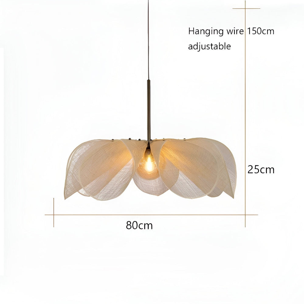 Floruma Lune | Pendelleuchte im floralen Boho-Design aus Glas