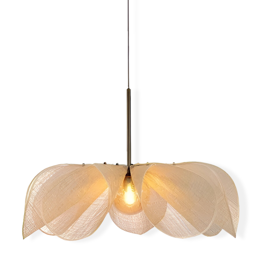 Floruma Lune | Pendelleuchte im floralen Boho-Design aus Glas