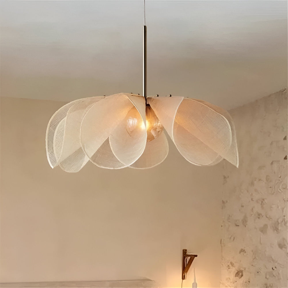 Floruma Lune | Pendelleuchte im floralen Boho-Design aus Glas