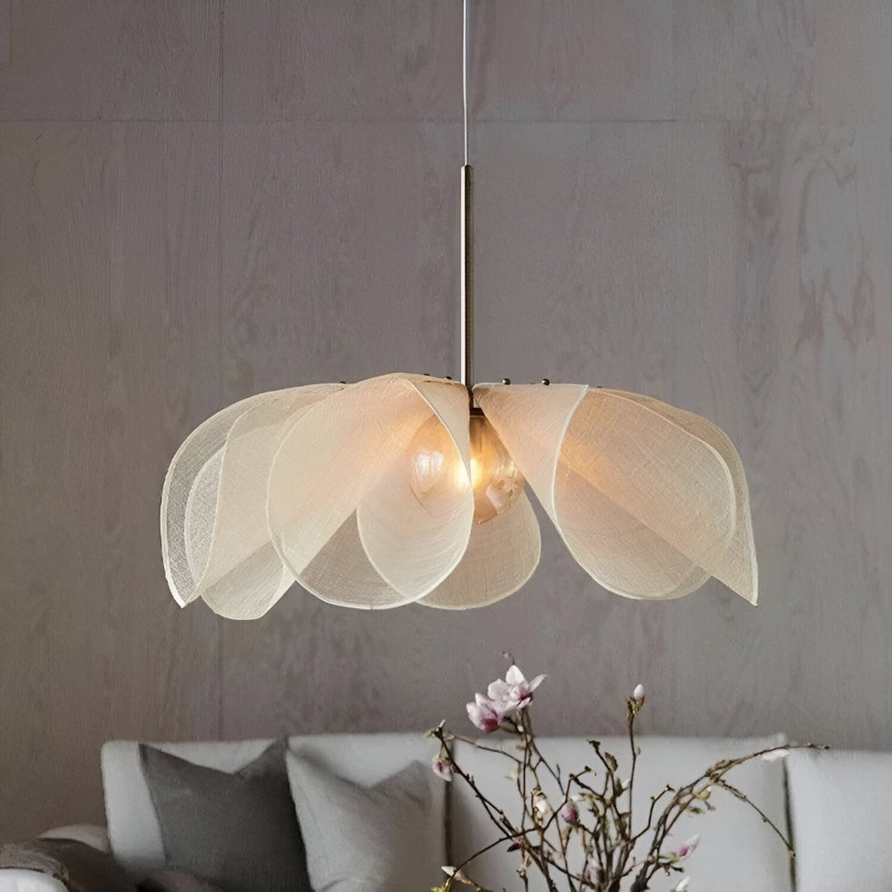 Floruma Lune | Pendelleuchte im floralen Boho-Design aus Glas