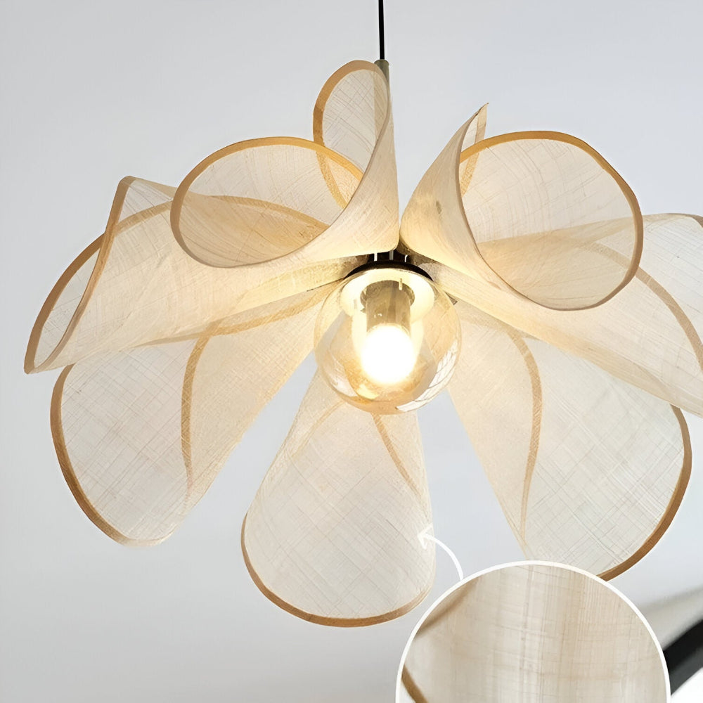 Floruma Lune | Pendelleuchte im floralen Boho-Design aus Glas