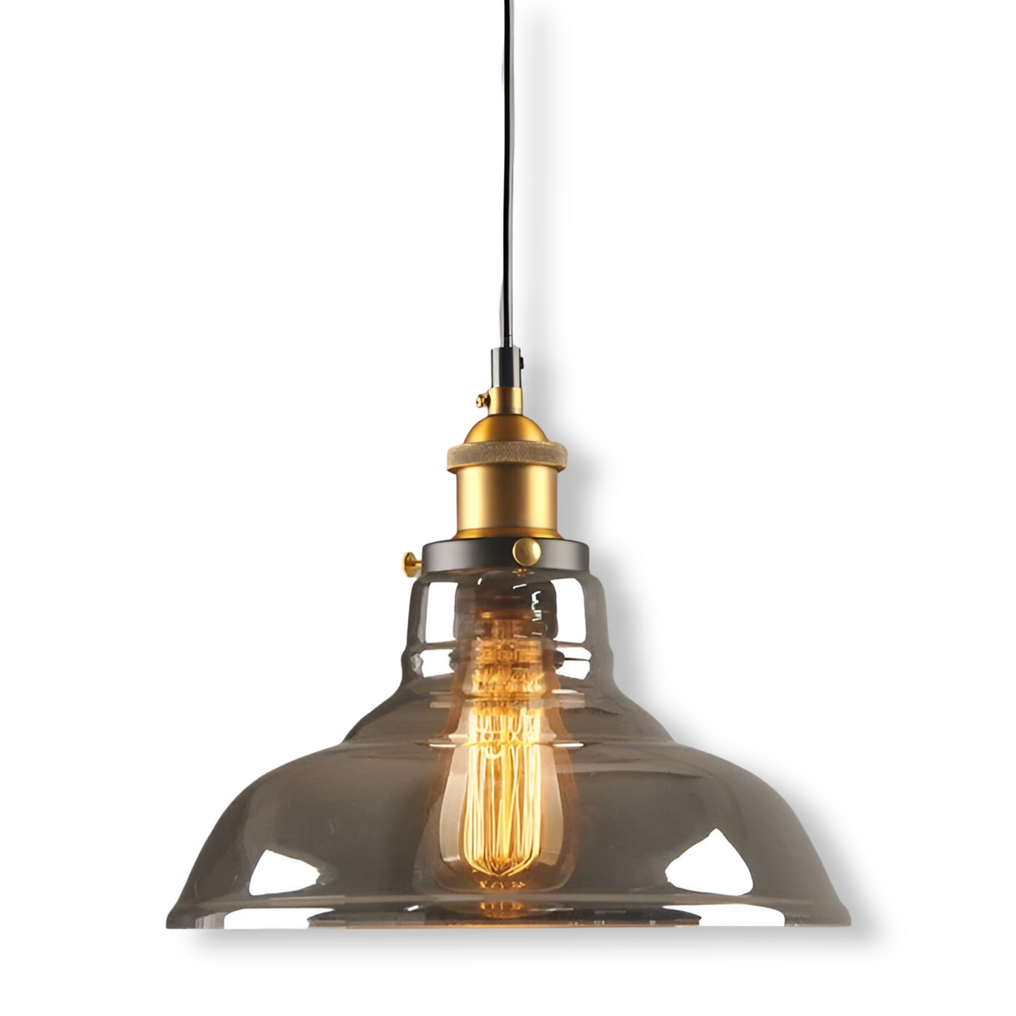 VintaLoft – Elegante Rauchglas Pendelleuchte im Vintage Loft Design