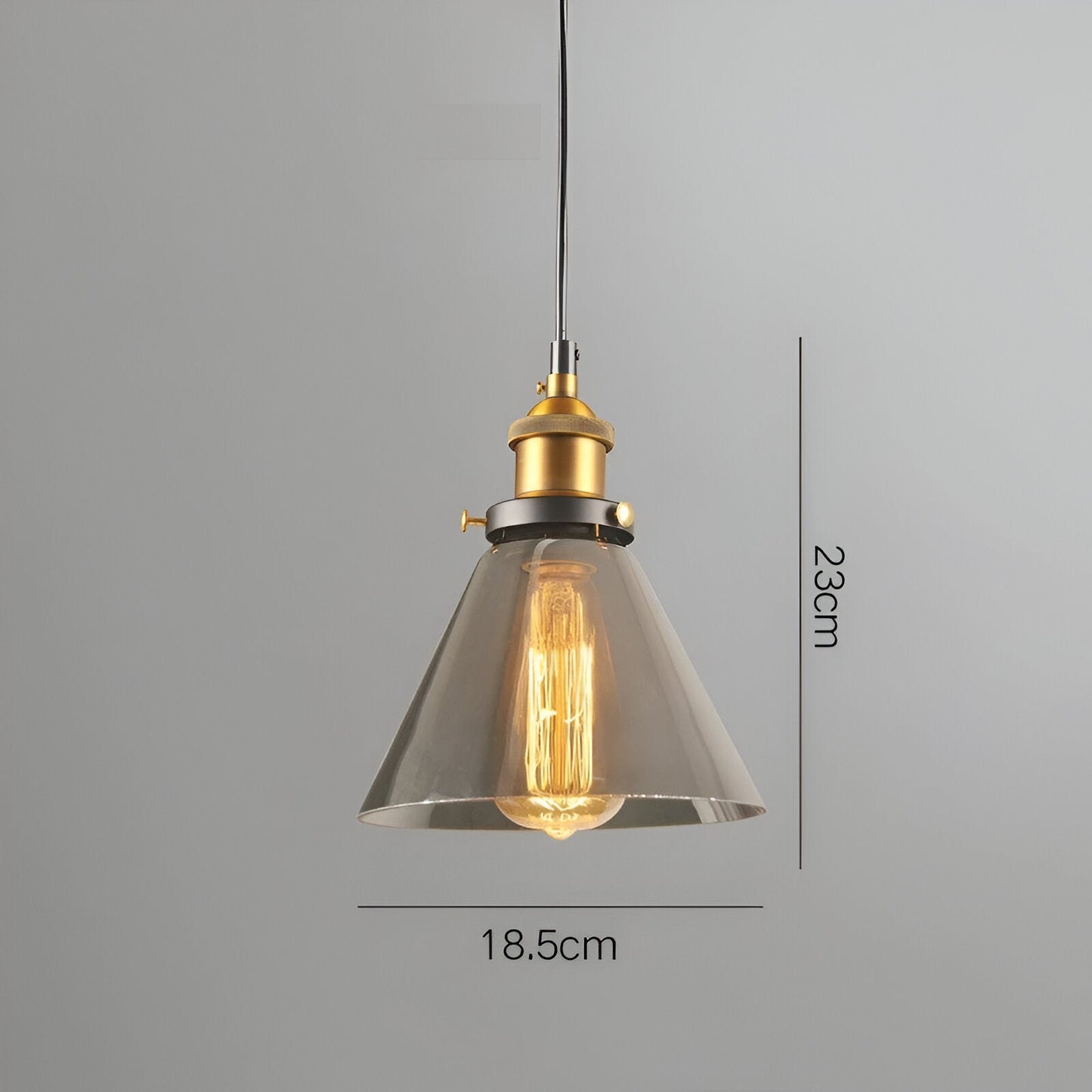 VintaLoft – Elegante Rauchglas Pendelleuchte im Vintage Loft Design