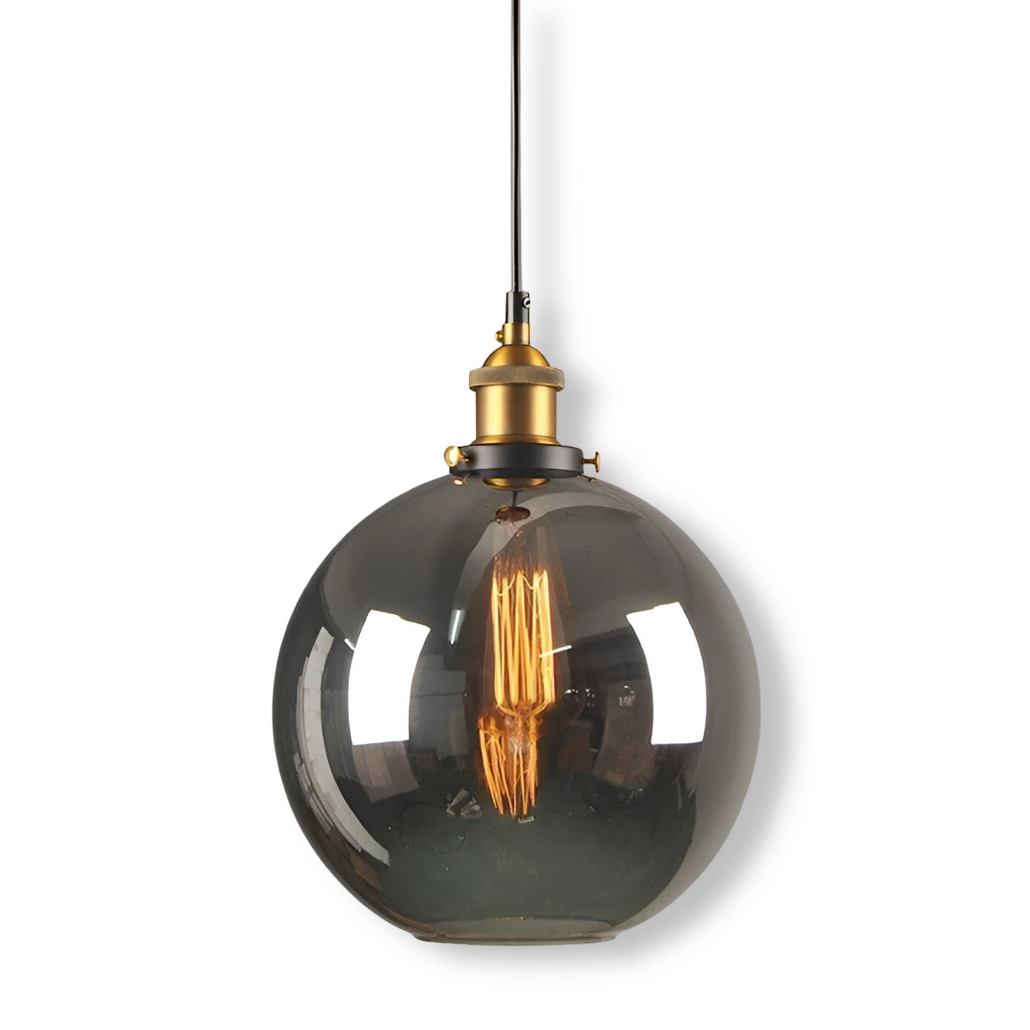 VintaLoft – Elegante Rauchglas Pendelleuchte im Vintage Loft Design