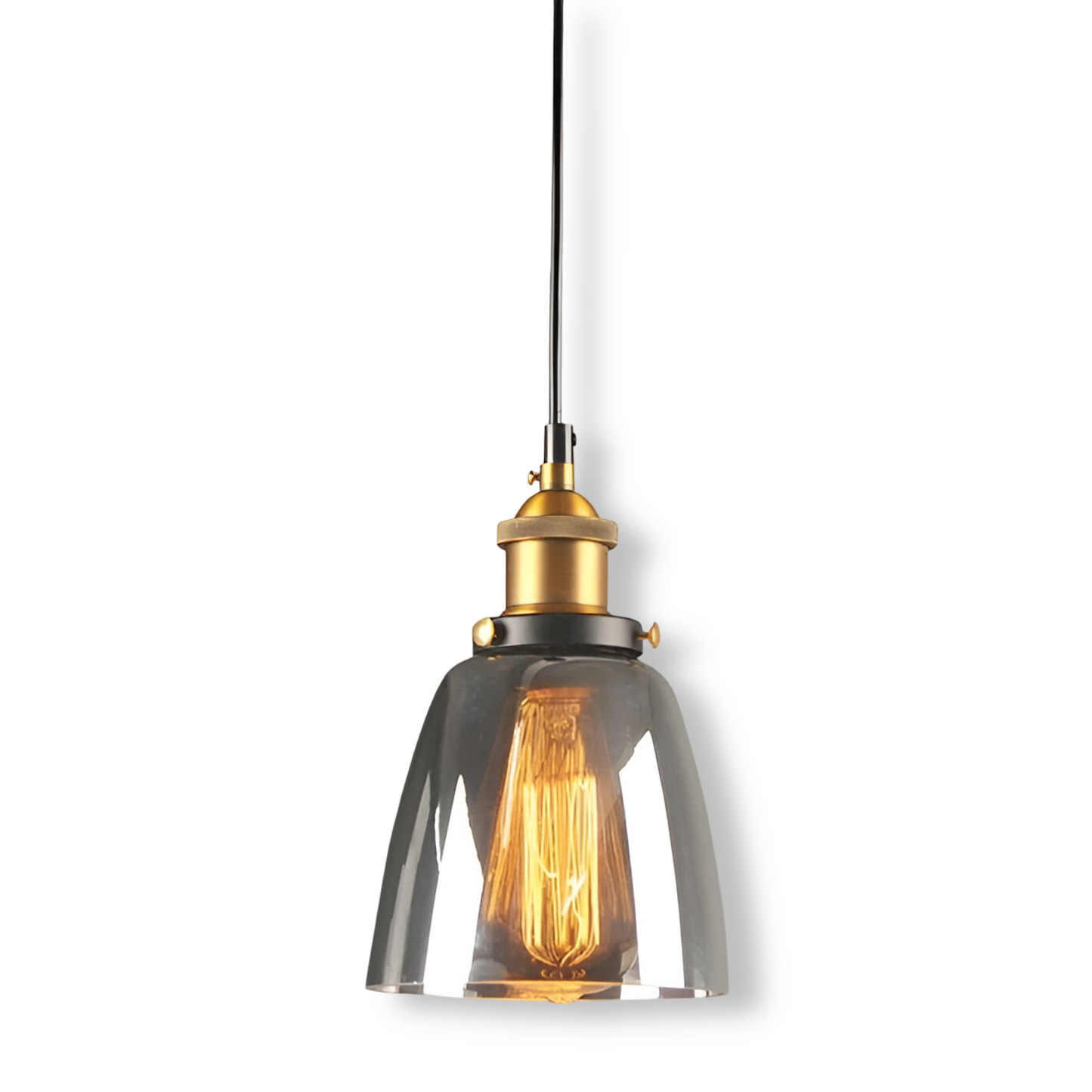 VintaLoft – Elegante Rauchglas Pendelleuchte im Vintage Loft Design