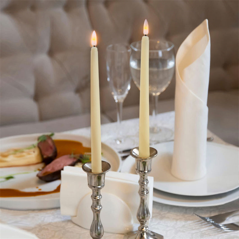 LumiCandle Set | Flammenlose LED-Stumpenkerzen für dekoratives Ambiente