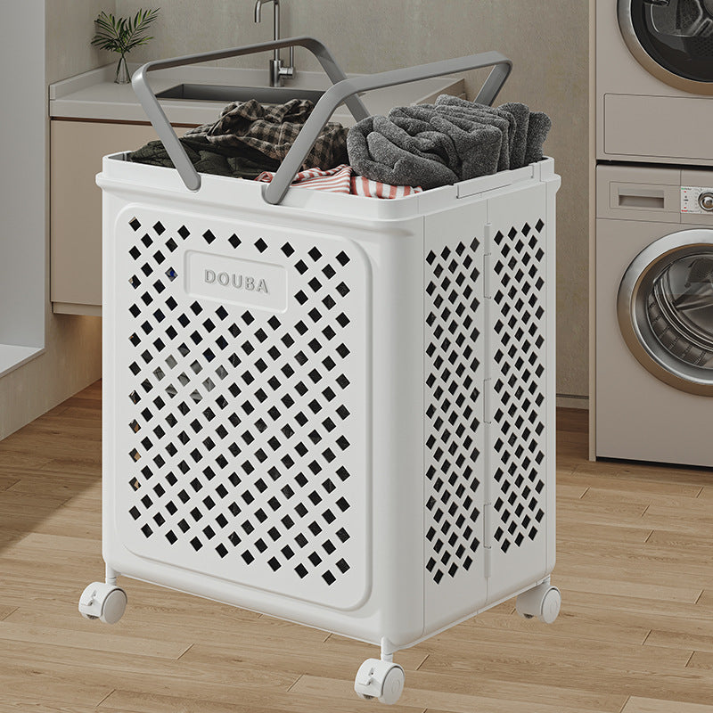 LaundroFlex | Faltbarer Wäschekorb mit Rollen, platzsparend & mobil