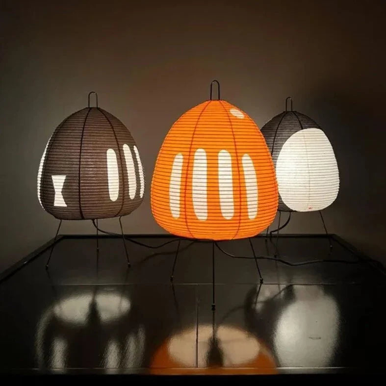 Yunari Haze | Gekleurde rijstpapieren lamp in Japanse Wabi-Sabi stijl